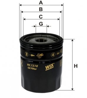 Фільтр оливи двигуна /OP580/7 (WIX-Filtron UA) WIX FILTERS WL7278