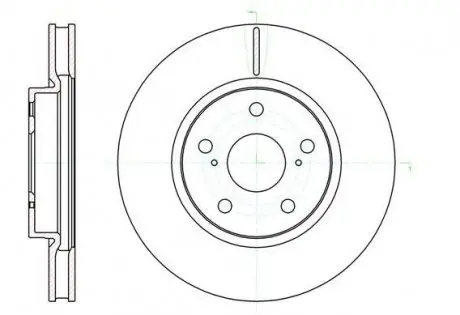 Диск гальмівний передній (кратно 2) (Remsa) Lexus IS 05> 12> (D61076.10) WOKING D6107610
