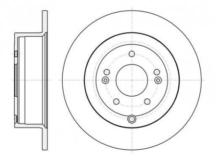 Гальмівний диск задн. Santa Fe 05-12 WOKING D61106.00