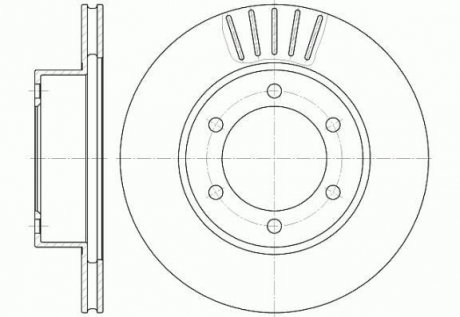 Тормозной диск передн. 4 RUNNER III /LAND CRUISER 90 2.7-3.4 95-02 WOKING D6562.10 (фото 1)