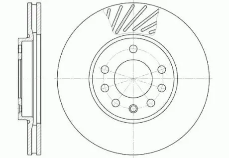 Гальмівний диск перед. Opel Astra G, H/Zafira 98- (вент.) (280x25) WOKING D6584.10