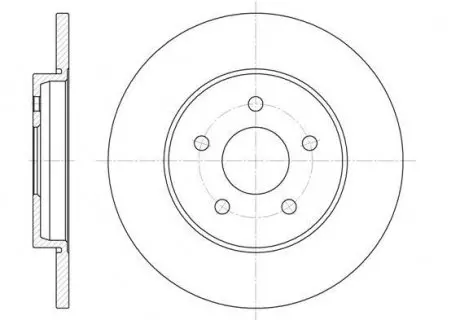 Тормозной диск задн. XType/Mondeo/Mondeo 00-11 WOKING D6661.00