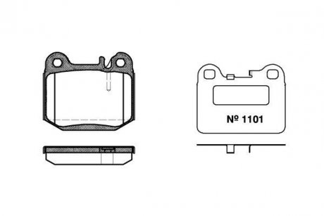 Тормозные колодки зад. MB M-class (W163) 98-05 (ATE) WOKING P1143.40