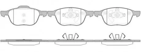 Тормозные колодки пер.FORD C-MAX/FOCUS/MAZDA 3/5/VOLVO V40/S40/C70/C30 1.0-2.5 03-19 WOKING P11823.00