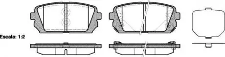Колодки гальмівні диск. задн. (Remsa) Hyundai ix35, Kia Carens III (P12033.02) WOKING P1203302