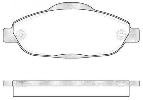 Тормозные колодки пер. Peugeot 308 07- (Bosch) WOKING P12233.00