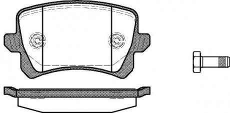 Тормозные колодки зад. Caddy III/Golf V/Audi A4 03- WOKING P12423.00
