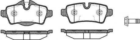 Колодки тормозные дисковые Mini Cooper, One, Clubman 08> / задн (P12443.00) WOK WOKING P1244300 (фото 1)