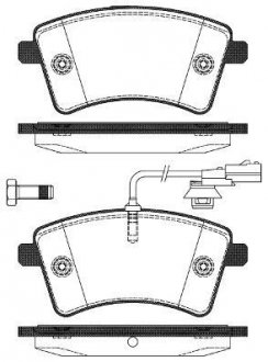 Колодки гальмівні диск. перед. (вир-во Remsa) Renault Kangoo be bop 1.5 09-,Renault Kangoo be bop 1.6 09- WOKING P12513.01 (фото 1)