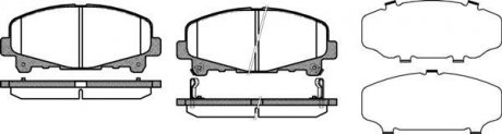 Колодки гальмівні диск. перед. (вир-во Remsa) Honda Accord 08> 15> (P12903.02) WOKING P1290302 (фото 1)