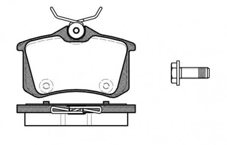 Тормозные колодки зад. Renault (16 mm) WOKING P12913.00