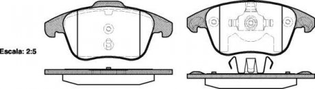 Тормозные колодки пер. Citroen C4 Picasso 06-/Peugeot 5008 09-(ATE) WOKING P13493.00 (фото 1)