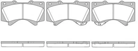 Тормозные колодки пер. Toyota Land Cruiser 08- (advics) WOKING P13713.02