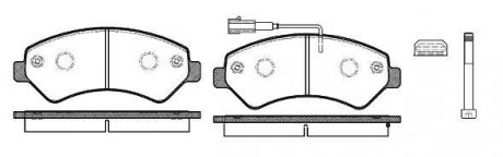 Гальмівні колодки пер. Jumper/Ducato/Boxer 06- (1.7t) WOKING P13753.12