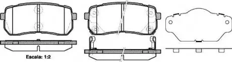 Колодки гальмівні диск. задн. (Remsa) Hyundai H-1 cargo 2.5 08-,Hyundai H-1 travel 2.5 08- WOKING P13883.02