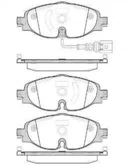 Тормозные колодки пер. VW Golf VII 12-/Octavia III 12- (TRW) WOKING P14153.01