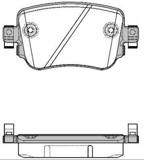 Тормозные колодки зад. Octavia III/Sharan/Audi Q3 12- (TRW) WOKING P14493.08 (фото 1)