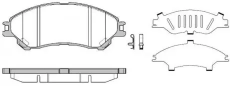 Тормозные колодки пер. SUZUKI SX4 S-CROSS/VITARA 1.0-1.6 15- WOKING P14893.02