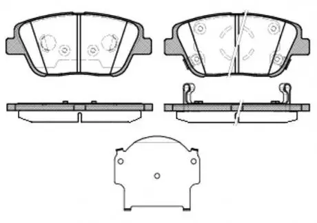 Тормозные колодки пер. HYUNDAI SONATA V (NF) / KIA OPTIMA 2.0 12- WOKING P1523302