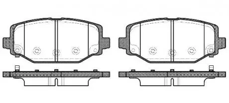 Колодки гальмівні диск. задн. (Remsa) Dodge Journey 08>12 (P15833.04) WOKING P1583304