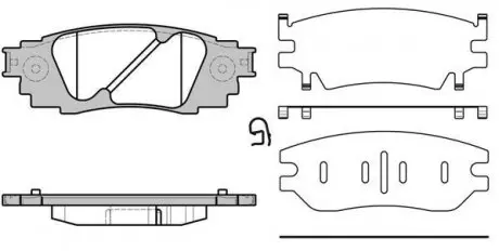 Колодки гальмівні диск. задн. (Remsa) Lexus RX UX ES, Toyota Camry V70, Rav4 V WOKING P17363.10