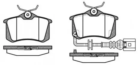 Тормозные колодки зад. Caddy III/IV/Passat/Audi A4/A6 (Lucas) WOKING P3633.41