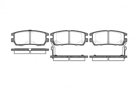 Тормозные колодки зад. Pajero II 94- (107.8*43.8*14) WOKING P5053.02