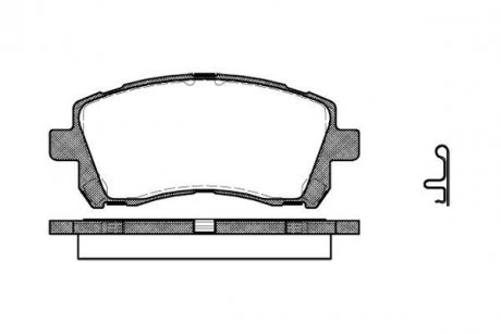 Колодки гальмівні диск. перед. (вир-во Remsa) Subaru Outback (bl, bp) 2.5 03-10 WOKING P7553.02