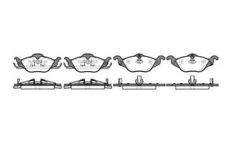 Гальмівні колодки пер. Astra 98-09 WOKING P7843.02 (фото 1)