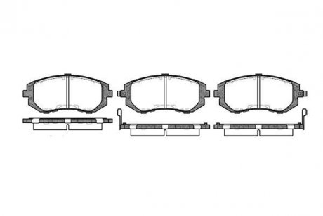 Тормозные колодки пер. Subaru Impreza 02-/Forester 02- (akebono) WOKING P8513.02 (фото 1)