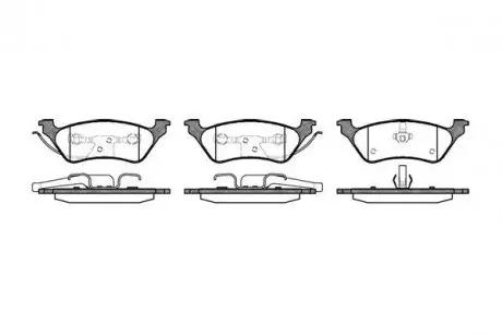 Колодки гальмівні диск. задн. (Remsa) Dodge Caravan 2.4 00-07,Dodge Caravan 3.3 00-07 WOKING P9113.00