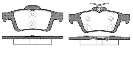 Тормозные колодки зад. FORD FOCUS/GRAND C-MAX/MAZDA 3/5/ VOLVO C30/C70/V40 WOKING P9423.70