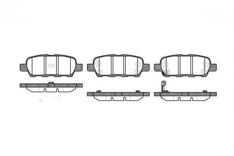 Тормозные колодки зад. Qashqai/X-Trail 07- (38x105,5x14,3) WOKING P9763.01