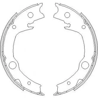 Колодки ручного гальма Corolla 02-07/Avensis 03-08/Echo 99-05 WOKING Z4729.00