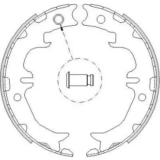 Колодки ручного тормоза Lexus RX/IS/GS 93-08, Avensis/Previa/Rav4 90-06 WOKING Z4742.00