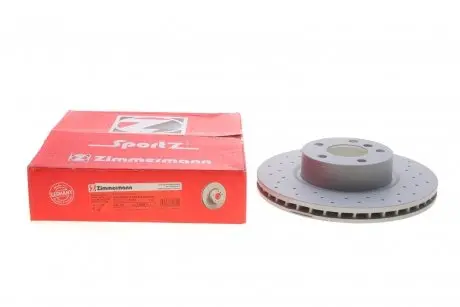 Диск тормозной (передний) BMW X3 (F25)/X4 (F26) 10-(328x28) (с покрытием) (вентил.) (с отверстиями) ZIMMERMANN 150.3494.52