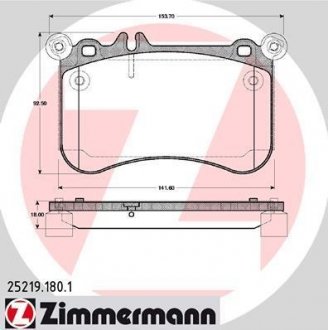 Комплект тормозных колодок ZIMMERMANN 25219.180.1 (фото 1)