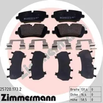 Колодки тормозные дисковые ZIMMERMANN 25720.173.2